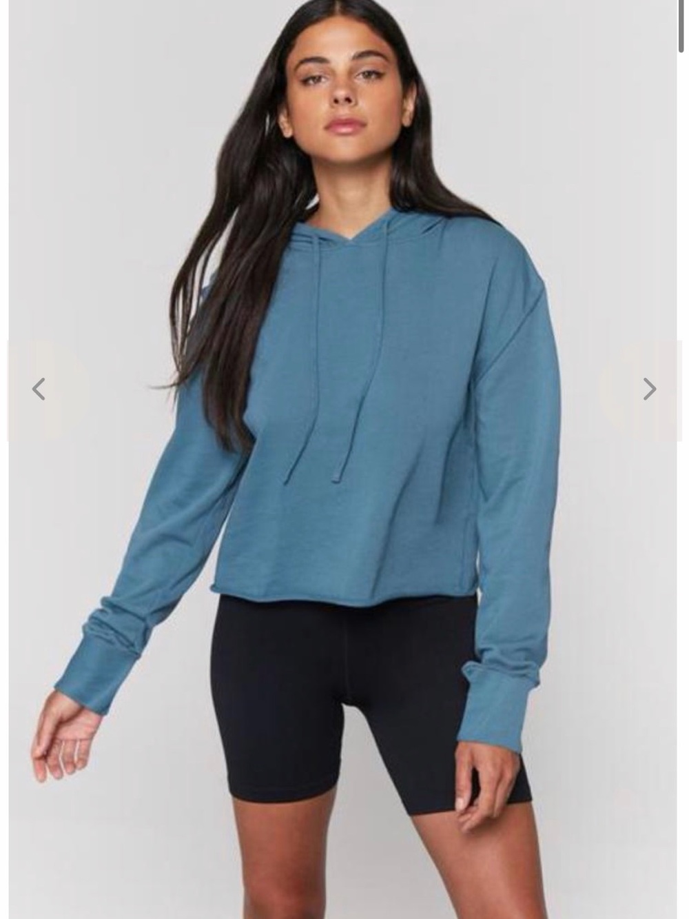 Spiritual Gangster Love More Serena Hooded Sweatshirt in soft sage